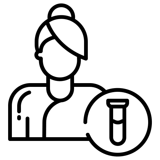 Lab healthcare and medical test tube tool icon