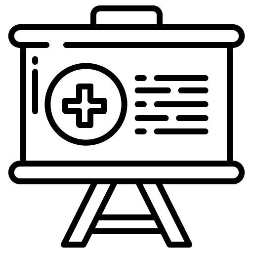 Presentation medical vaccine laboratory icon