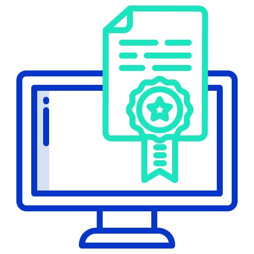 Certificate online education graduation cap graduation diploma icon