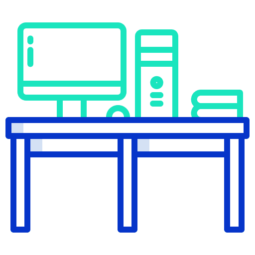 Desk desk office workbench icon