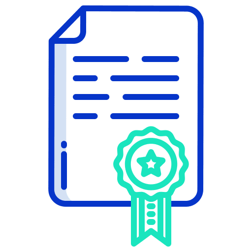 Document certificate education document icon