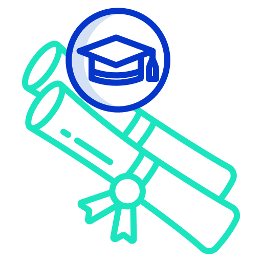 Document mortarboard document education icon