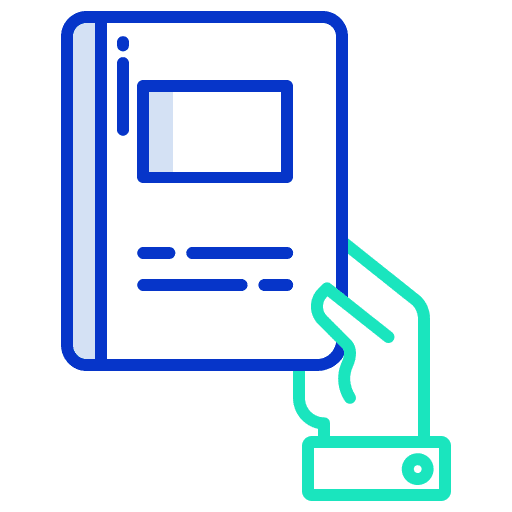 Note book note book hand education icon