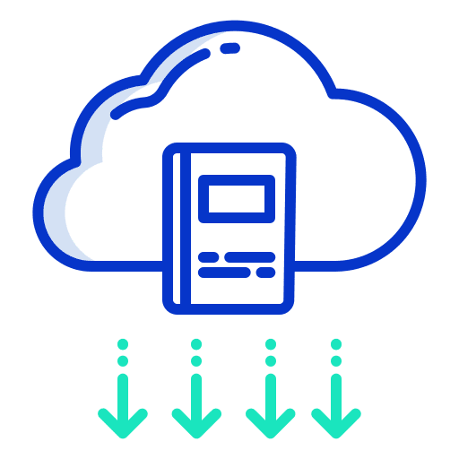 Online library online library elearning study icon