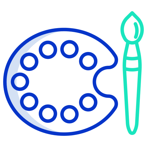 Paint palette art art and design painter icon