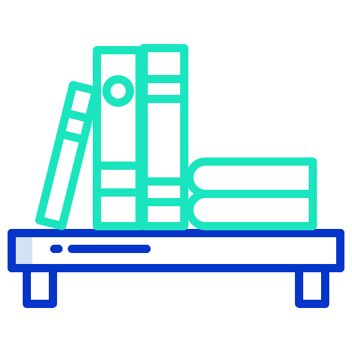 Shelf books education bookshelf icon