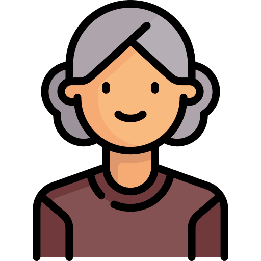 Old woman caucasian people old woman icon