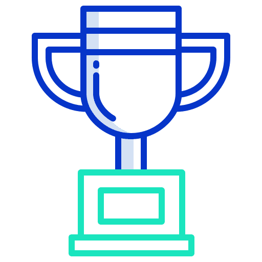 Trophy star champion trophy icon