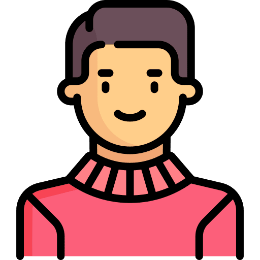 Man people profile brown hair icon