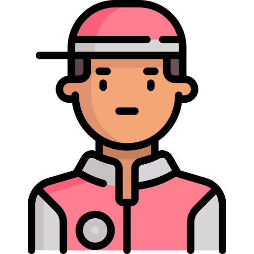 Man brown hair people man icon