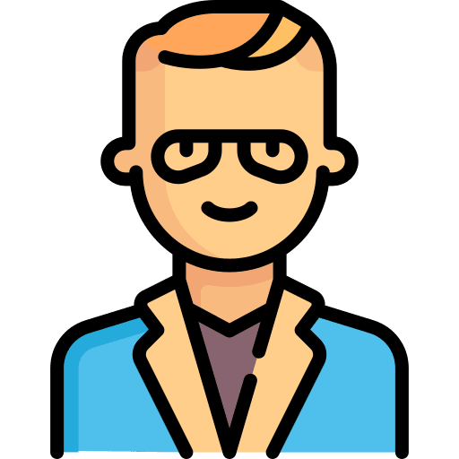 Man eyeglasses blonde avatar icon