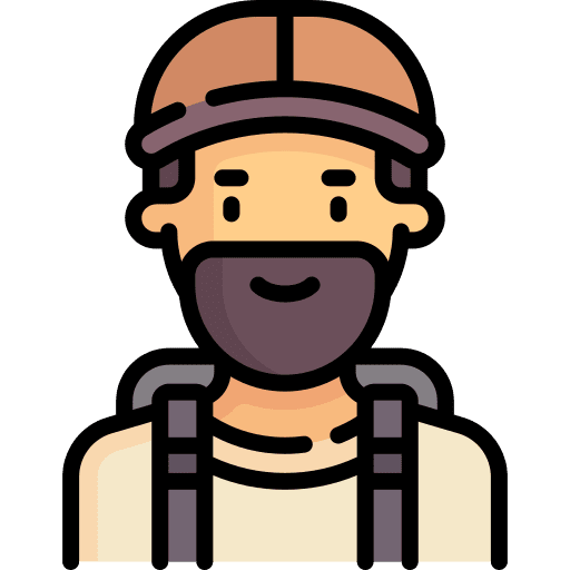 Man people explorer hiking icon