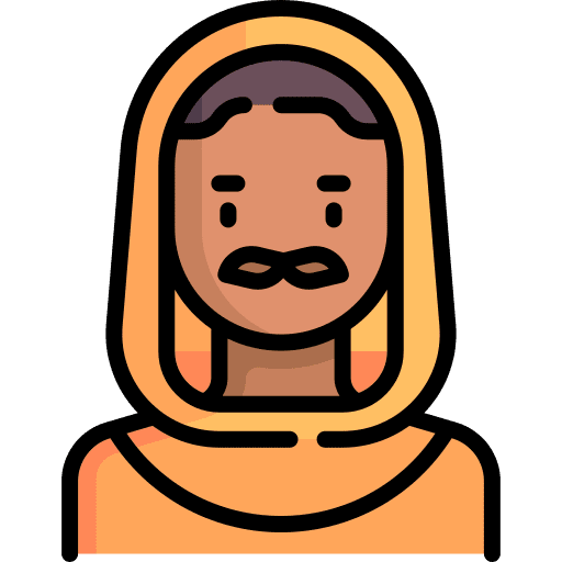 Man afro hoodie avatar icon