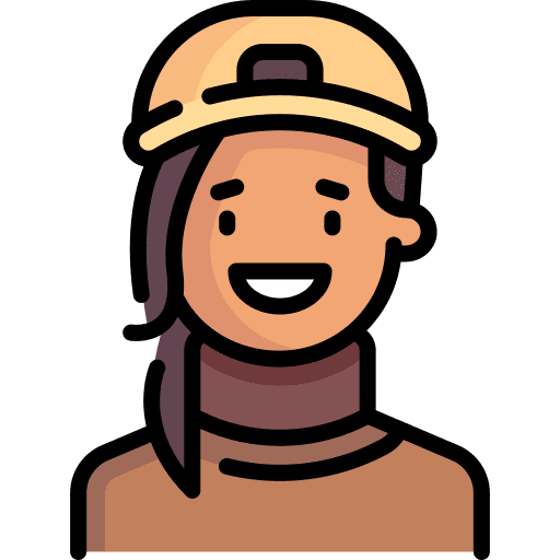 Woman avatar turtleneck cap icon