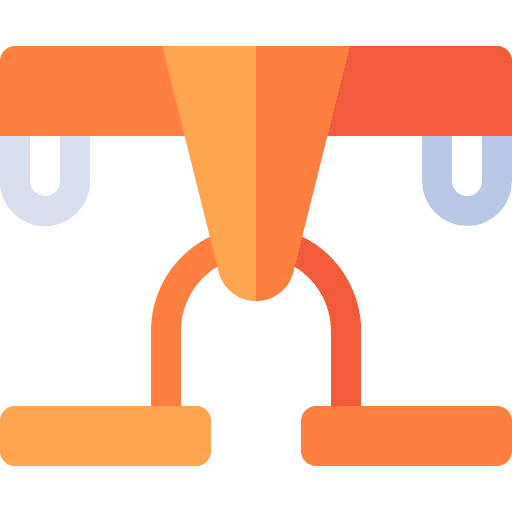 Protection security carabiner fall icon