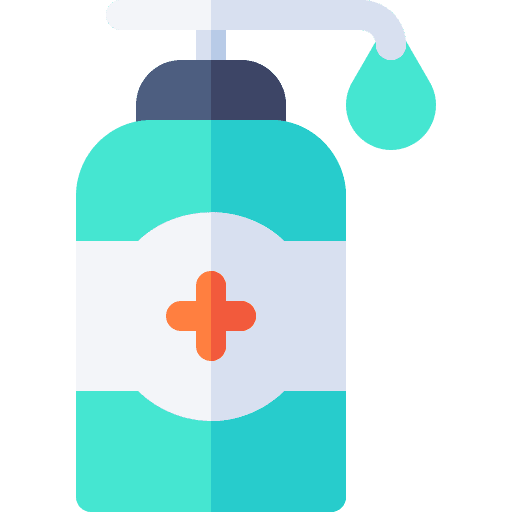 Disinfectant disinfectant healthcare and medical hydroalcoholic gel icon