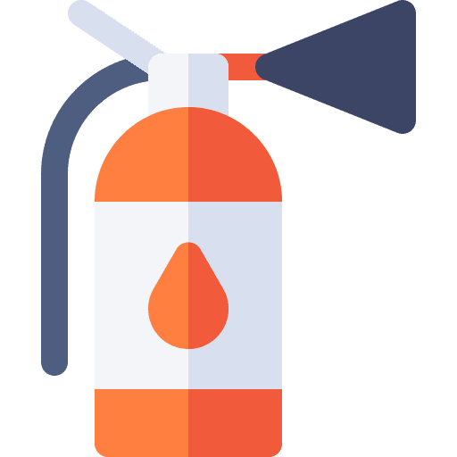 Fire extinguisher fire control fire extinguisher fire prevention icon