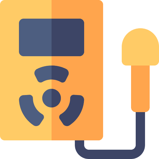 Radiation detector detector wastes security icon