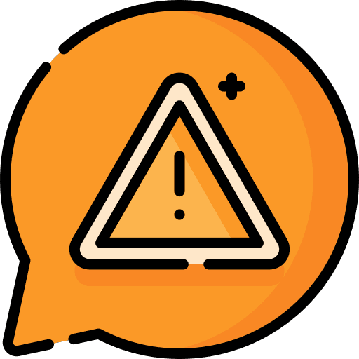Alert multimedia warning chat icon