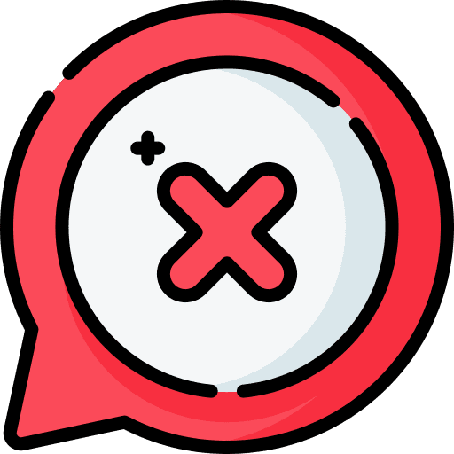 Declined declined speech bubble ui icon