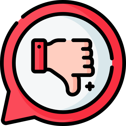 Thumbs down hands and gestures unlike social media icon
