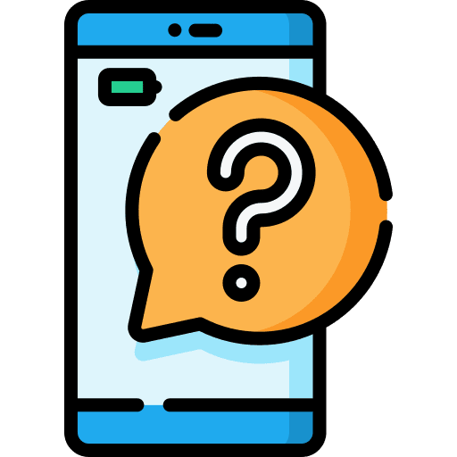 Ask question mark smartphone ask icon