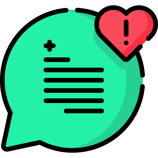 Chat box love message alert speech bubble icon