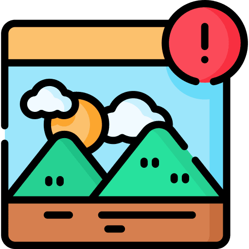 Image exclamation mark picture image icon