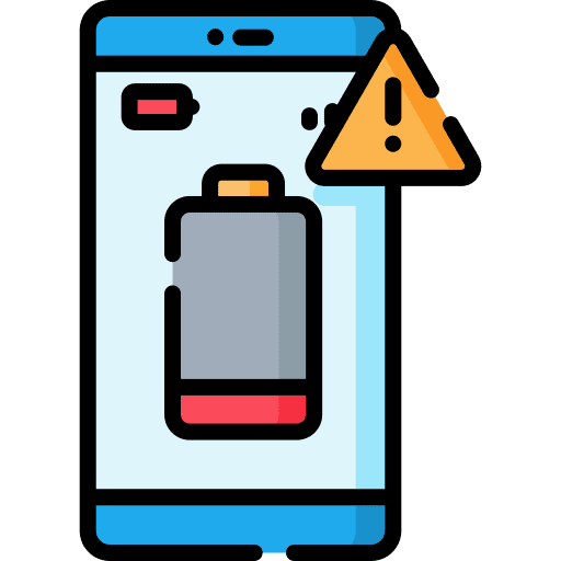 Low battery electronics interface industry icon