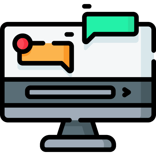 Messages messages monitor speech bubbles icon