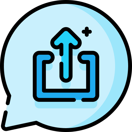 Share direction upload share icon
