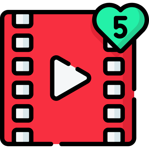Video player alert film reel notification icon
