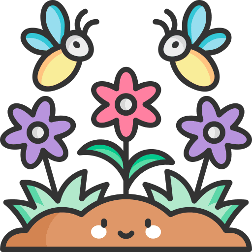 Bees insects flowers springtime icon