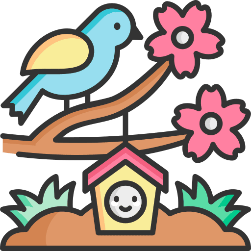 Bird nature wood animals icon