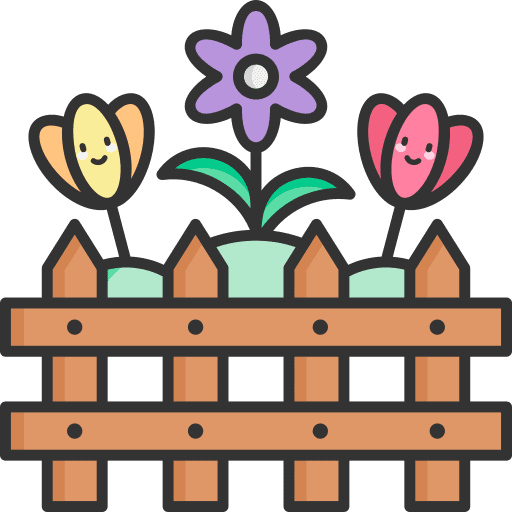 Fence botanical farming and gardening nature icon