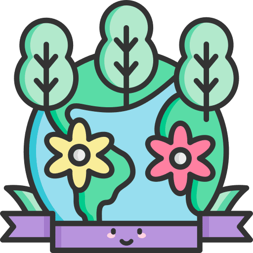 Globe flowers forest season icon