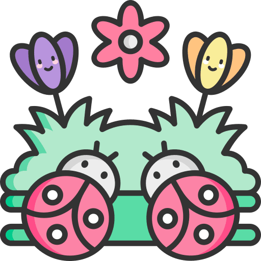 Ladybug animal flowers nature icon