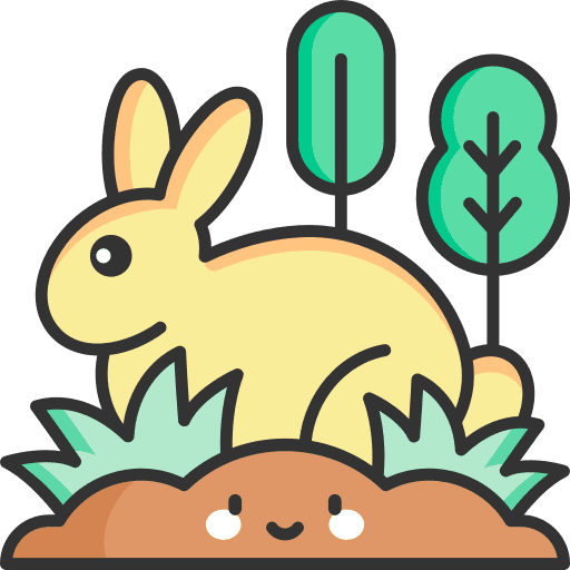 Rabbit garden nature animals icon