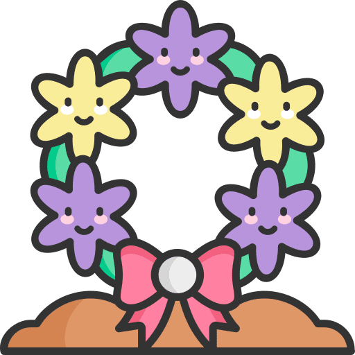 Wreath decoration spring ornament icon