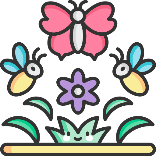 Butterfly garden spring springtime icon
