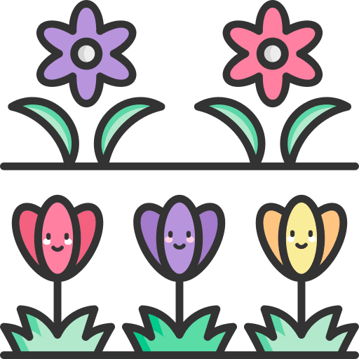 Flowers botanical petals spring icon