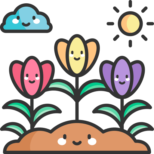 Flowers sun garden spring icon