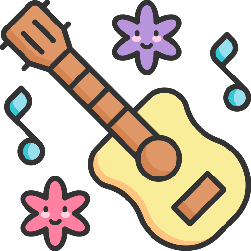 Guitar instrument relaxation playing icon