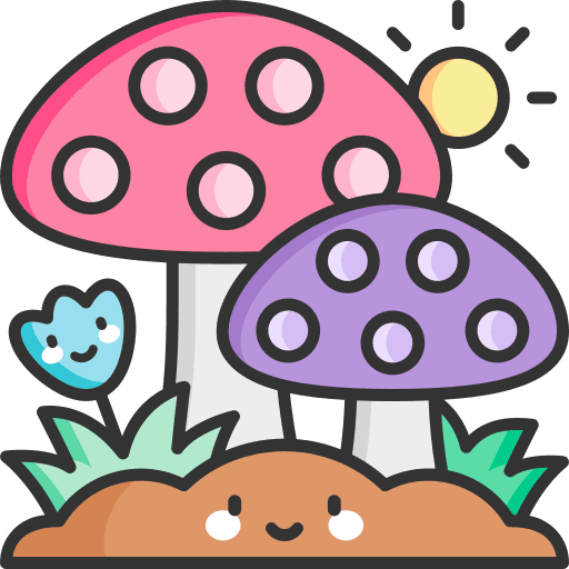 Mushroom mushroom flower healthy icon