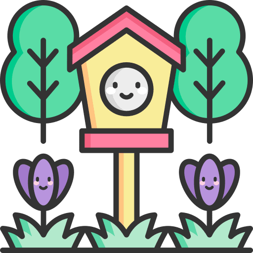 Bird house bird house flower home icon