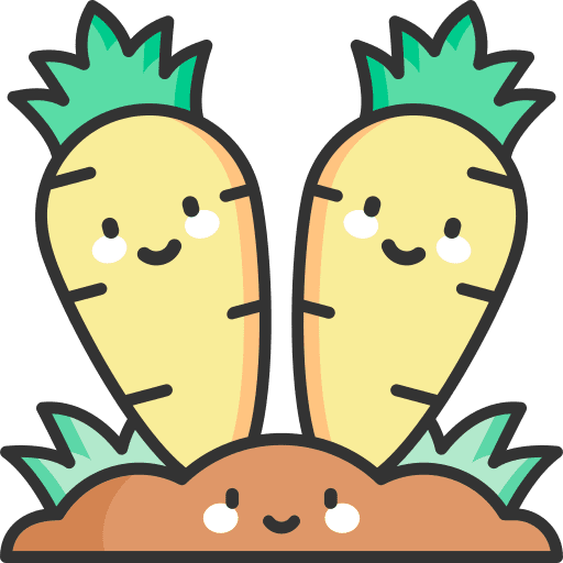 Carrot farming and gardening vegetable organic icon