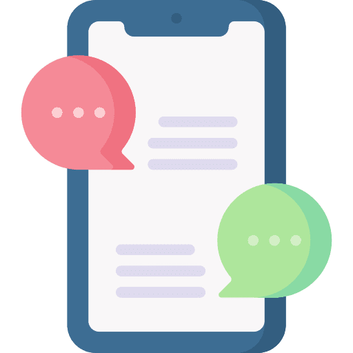 Chat phone social media text icon