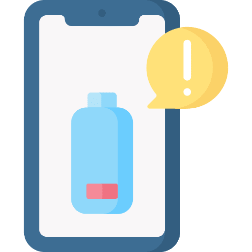 Low battery smartphone ui electronics icon