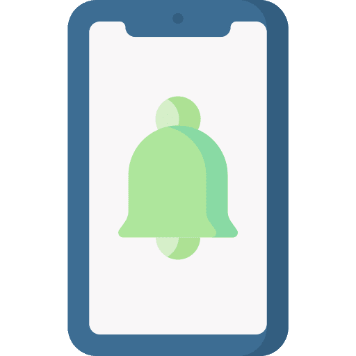 Notification bell ui smartphone interface icon