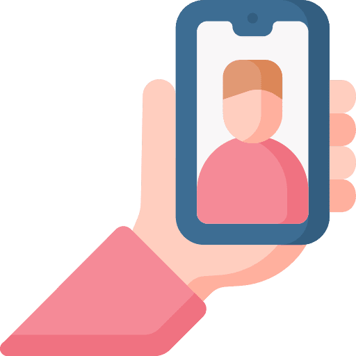 Selfie social media mobile hobbies and free time icon